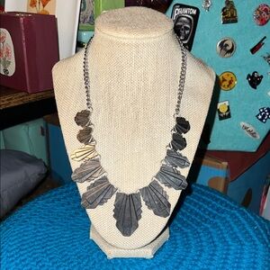 Art Deco style silver tone statement piece